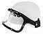 Capacete Adulto Policial Tropa de Choque Branco / Preto - Imagem 1