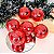 Kit 6 Bolas De Natal Decorada Arabesco 6cm Vermelho - Imagem 2