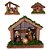 Presépio De Madeira Com Bonecos Resina 11x8,5x4cm - Modelos Sortidos - 1 Unidade - Imagem 1