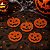 Aplique Abóbora Halloween em EVA 4cm - 5 Unidades - Imagem 1