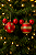 Bola de Natal Mickey com Glitter Vermelho e Dourado – 10cm – 2 Unidades - Imagem 1