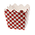 Cachepot de Papel Liso Xadrez Vermelho - 8 unidades - Imagem 1