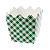 Cachepot de Papel Liso Xadrez Verde - 8 unidades - Imagem 1