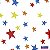 TNT Estampado Estrelas Coloridas - 1,40m x 1m - Imagem 1