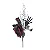 Flor Diana Halloween – 35cm | Decoração Elegante e Sombria - Imagem 1