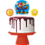 Topo de Bolo Super Mario – Festcolor (3 unidades) - Imagem 1