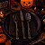 Kit Talheres com Colher, Faca e Garfo – Halloween Horripilante - Cor Preto - Imagem 1