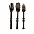 Kit Talheres com Colher, Faca e Garfo – Halloween Horripilante - Cor Preto - Imagem 1