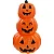 Trio Abóbora Halloween - 23x18cm - Imagem 1