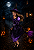 Vassoura de Bruxa Halloween 75cm - Preto ou Roxo - 1 Unidade - Imagem 1