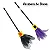 Vassoura de Bruxa Halloween 75cm - Preto ou Roxo - 1 Unidade - Imagem 1