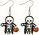 Brinco Halloween Esqueleto – Par com 2,5cm - Imagem 1