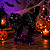 Enfeite Halloween Gato Preto Decorativo com Base - Imagem 1