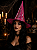 Chapéu de Bruxa Iridescente Pink – Fantasia Halloween e Festas Temáticas - Imagem 1