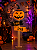 Enfeite Placa de Festa Halloween Abóbora “Treat or Trick” 85x26cm – Decoração Temática - Imagem 1