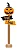 Enfeite Placa de Festa Halloween Abóbora “Treat or Trick” 85x26cm – Decoração Temática - Imagem 1