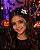Presilha de Cabelo Halloween Laço Preto Caveira – 2 Unidades - Imagem 1