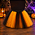 Saia de Tule Infantil Halloween Roxa e Preta 40cm – Fantasia Temática para Crianças - Imagem 1