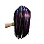 Peruca Cabelo Preto com Mechas Roxas Longo – Cosplay e Fantasia Halloween - Imagem 2
