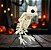 Esqueleto 3D Coruja – Decoração Halloween - Imagem 1