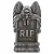 Lápide Morte Assustadora 39,5cm – Decoração de Halloween Realista e Sinistra - Imagem 1