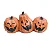 Trio Abóboras Divertidas para Decoração de Halloween - Imagem 1
