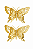Borboleta Decorativa Dourada 15cm – Kit com 2 Unidades - Imagem 1