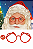 Óculos Papai Noel de Plástico – Acessório Natalino Divertido - Imagem 1