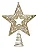 Ponteira Estrela Dourada 18cm – Enfeite para Árvore de Natal com Brilho e Elegância - Imagem 1