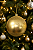 Bola Decorada Natalina com Glitter Gigante Dourada 15cm - Imagem 1