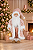 Papai Noel Rosa e Branco 45cm – Enfeite Natalino Elegante e Delicado - Imagem 1