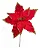 Pick Poinsétia Vermelha 26x20cm – Enfeite Natalino Clássico - Imagem 1