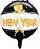 Balão Metalizado Redondo Feliz Ano Novo "Happy New Year" – 18" (45 cm) - Flutua com Gás Hélio - Imagem 1