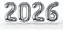 Kit Balão Número 2026 – Prata – 86 cm – Flutua com Gás Hélio - Imagem 1