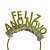 Tiara Feliz Ano Novo – Dourado – Acessório Festivo - Imagem 1