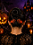 Presilha P/ Cabelo Mão Esqueleto Laranja Halloween – 2 Unidades (Par) - Imagem 1