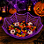 Cesta Bandeja Roxa Teia De Aranha Festa Halloween - Imagem 1