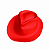 Chapéu Gangster Plástico Neon Vermelho – 29 cm - Imagem 1