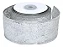 Fita de Natal com Fio Brilhante Floco de Neve Prateado – 6cm x 9m - Imagem 2