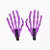 Presilha P/ Cabelo Mão Esqueleto Roxo Halloween – 2 Unidades (Par) - Imagem 1