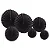 Kit Leques Enfeite de Papel Preto - 6 Unidades (2 unds de 40cm + 2 unds de 30cm + 2 unds de 20cm) - Imagem 1