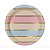 Pratos de Papel Arco-Íris Listras Metalizadas – 18cm (8 Unidades) - Imagem 1