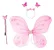 Kit Asa de Borboleta Infantil com Varinha e Tiara Pink - 1 Unidade - Imagem 1