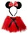 Fantasia Minnie Infantil – Saia Vermelha e Tiara com Laço - Imagem 1