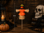 Enfeite Espantalho No Palito com Chapéu Halloween – 35cm - Imagem 1