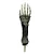 Estaca Decorativa Mão de Esqueleto Halloween 35cm - Imagem 1