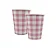 Copo de Papel Xadrez Rosa - 8 Unidades - Imagem 1