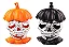 Caveira na Abóbora com LED 10cm – Preto ou Laranja – 1 Unidade - Imagem 1