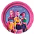 Prato de Papel Redondo - Guerreiras do K-pop - 18x18cm - 8 Unidades - Imagem 1