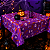 Toalha Perolada De Mesa Halloween Roxo - 78x78cm- 10 Unidades - Imagem 1